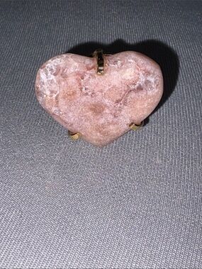 Heart-Shaped Pink Amethyst Stone Ring